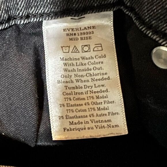 EVERLANE Mid Raise Jeans Size 26 Regular - Picture 4 of 6